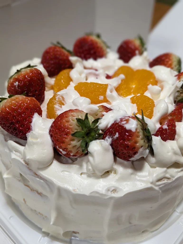 手作りの誕生日ケーキ