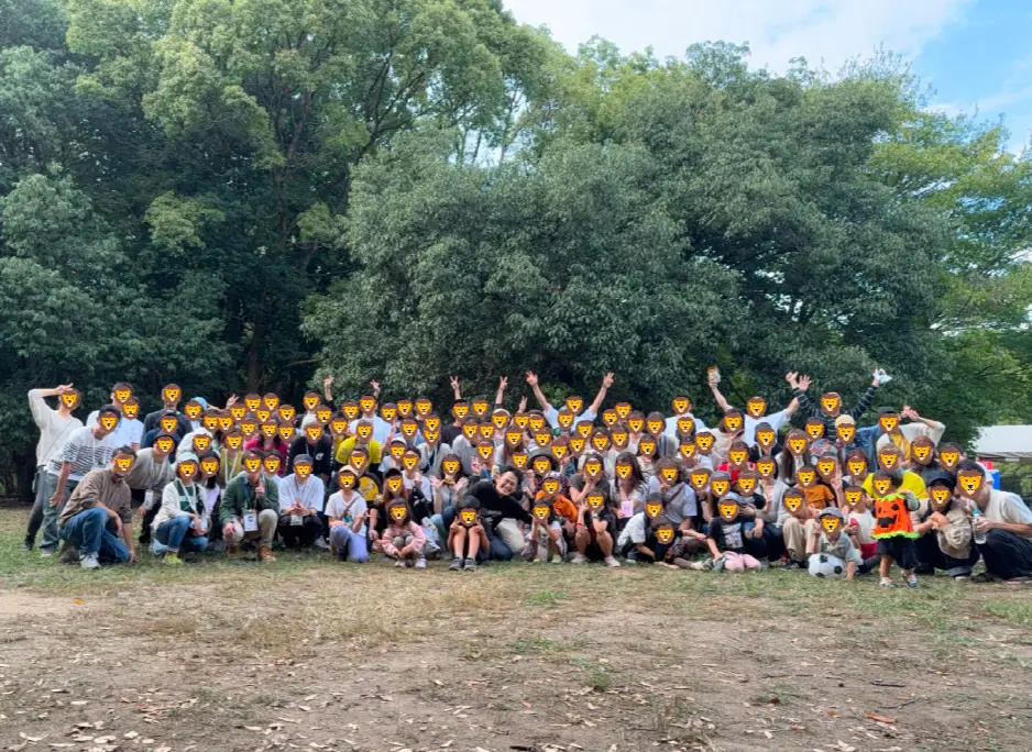 100人BBQでの集合写真